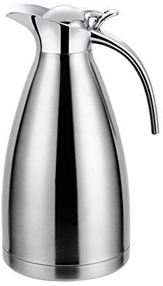 Jarra Térmica Termo Anti-Goteo Anti-Quemaduras Cafetera de Aislamiento Café,Plata,1.5 L （Not Insulated）