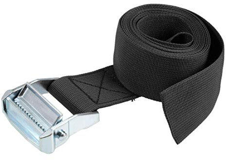 sourcing map 1Stk Spanngurte Spanngurt Zurrgurte Klemmschloss Zurrgurt 500Kg Polypropylen für Transport 2,5Mx50mm Schwarz
