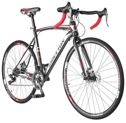 EUROBIKE Road Bike,21 Speed Bicycle with Disc Brake,700C Wheels Road Bikes for Men or Women,54cm Frame for Adult Cycling Bicycle…(Aluminium Rims 1, 54cm)