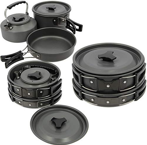 G8DS Tolles XXL Koch-Set Wasserkocher, Topf, Pfanne Outdoor, Angeln, Freizeit, Camping