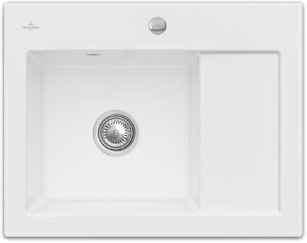 Villeroy & Boch Subway 45 Compact - 3312 02 KG Snow White Keramikspüle Excenterbetätigung