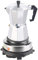 Rosenstein & Söhne Mini Heizplatte: Elektrische Mini-Einzel-Kochplatte & Espresso-Kocher, 500 W, 6 Tassen (Heizplatte für Espressokocher, Espressokanne mit, Induktionskochplatte)