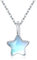 CUOKA MIRACLE Sterne Halskette Mondstein Kette 925 Sterling Silber Regenbogen Mondstein Halskette für Mädchen Mondstein Schmuck für Kinder