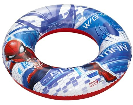 Bestway Spider-Man Kinder-Schwimmring Ø 48 x 11 cm – Aufblasbarer Schwimmreifen, Schwimmhilfe für Pool & Meer, Wasserspielzeug für Kinder von 3-6 Jahren