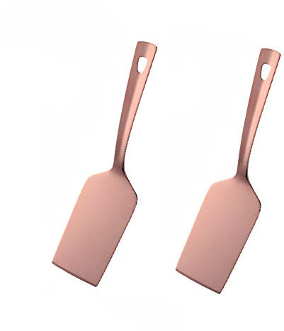 SBOMHS Lasagneheber Edelstahl 2 Stücke Bratenheber Metall Pizzaheber Tortenheber Servierheber Länge 26 cm, Breite 6,4 cm Lasagna Server Roségold