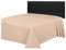 Funky Gadgets Flat Sheet Super King Size, Beige -100% Egyptian Cotton Bed Sheets, 300 Thread Count Luxury Hotel Quality Cotton Bedding, Plain Dyed Breathable Flat Bedsheets Only (275x 310cm)