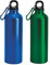 NM 2 Borracce 750 ml con Moschettone Alluminio Bottiglia Acqua Alta qualità Adatta Viaggi Bambini Sport Palestra Scuola Lavoro Tempo Libero Riutilizzabile Idea Regalo (Blu - Verde)