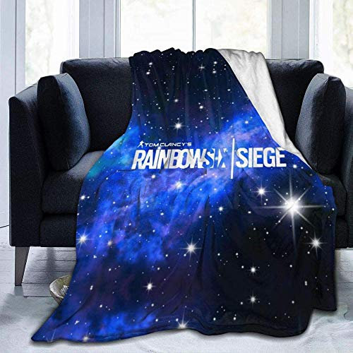 GHYUIPP Wohn-Kuscheldecken,Tolles Geschenk für Weihnachten, Neujahr, Feiertage, Geburtstag Rainbow-Six-Siege-Fleece-Decke Weiche und warme Flanelldecke für Couch SofaBed-80 x60
