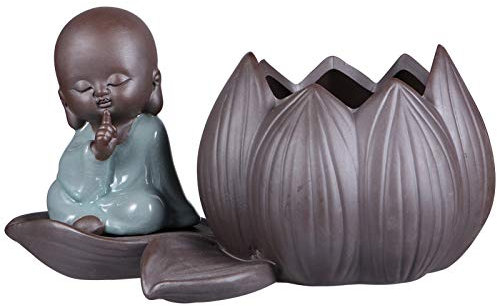 YARNOW Pot De Fleurs Zen en Céramique Jardinière De Style Chinois Sable avec Motif Jonquille pour Salon