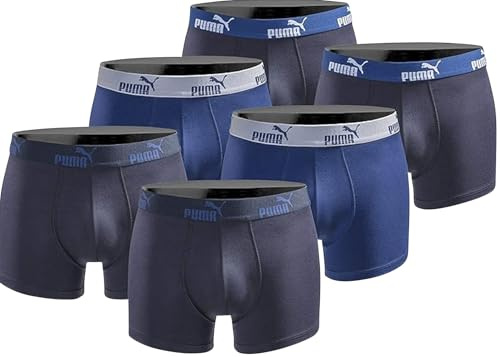 PUMA Herren Boxershorts 6er Pack Limited Edition New True Blue M