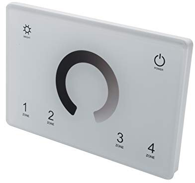 Pannello LED controller dimmer touch incasso muro scatola 503 4 zone DMX 512 RF