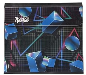 Mead Trapper Keeper Binder, Retro Design, 1 Inch Binder with Folders and Pockets, Holds 8-1/2 x 11 Paper, Shapes (260038CQ1-ECM)