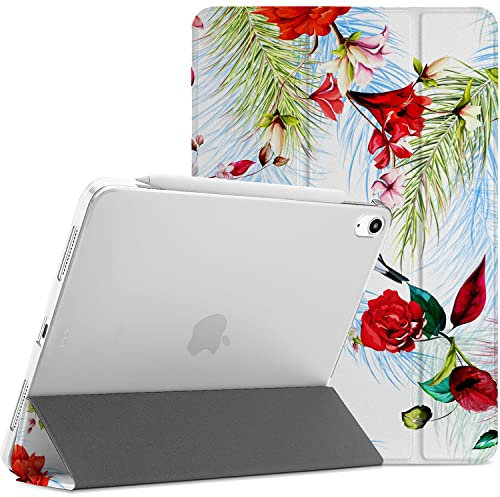 DuraSafe Cases Para iPad PRO 12.9 3 Gen 2018 [iPad 12.9 pulgadas 3ª] A1876 A2014 A1895 A1983 Trifold Impreso Hard Smart PC Cubierta trasera transparente - Sparrow Bloom