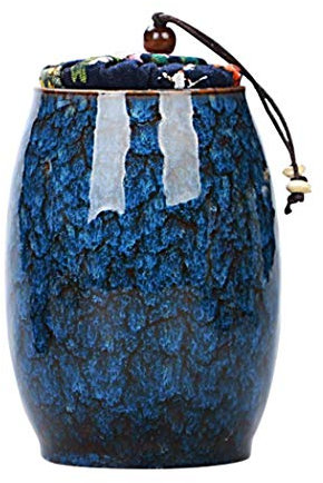 Vorratsdosen für die Küche mit Deckel, Vintage-Stil, Tee, Kaffee, Zucker, Keramik, Vorratsdose für Lebensmittel, für Kaffee, Tee, Gewürze und Nüsse (blau)