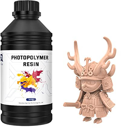 BIQU Harz 3D Drucker Resin, LCD UV 405nm Rapid Photopolymer Resin, 3D-Druckerharz für LCD/DLP 3D Drucker Beige 500g