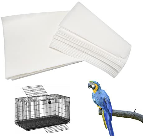 Vkinman Vogelkäfig-Papiereinlagen, 100 Blatt, Vlies-Nistkasten, 57 x 27 cm