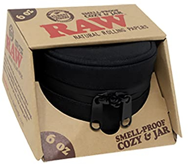 RAW Bocal anti-odeurs et confortable avec verrou (170,1 g), noir, 170,1 g, 6 oz