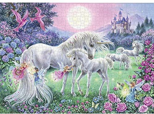 1000 Piece Puzzle for Adults Cute Color Gaint Animal Unicorn Jigsaw Family Toys Funny Games Gifts for Girls Boys Eco Friendly