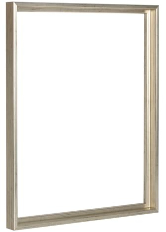 Haak Schattenfugenrahmen Levi in Silber Antik 80 X 100 cm für Keilrahmenbilder und Leinwände Glanz Edition