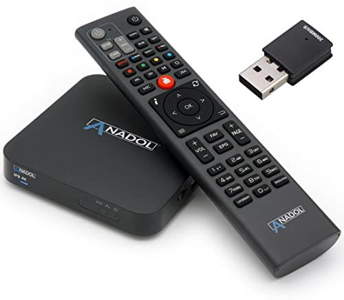 [Test SEHR GUT *] Anadol IP8 4K Smart TV Box mit 2 Software Möglichkeiten: Define OS & E2 Linux - Sat to IP Receiver, Mediathek, YouTube, Internet Radio, HD, HDMI + 300Mbit WiFi Stick