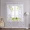 HeichkelL Voile Schiebegardinen Transparent Vorhang Schmetterling Muster Flächenvorhänge 2er Set Panneaux Gardinen Silber mit Klettband BreitexHöhe 57x145 cm