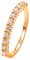 Ayoiow Ehering für Frauen, Trauring Rotgold 585 mit Rund Moissanit 0.03ct Ringe Weiß Größe 48 (15.3)