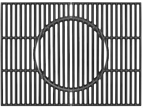 SafBbcue 64812/7586 Gusseisen-Grillroste für Weber Gourmet BBQ System Spirit I&II 300 Series Spirit E310 E320, Genesis Silver B/C, Platinum B/C Grills, ersetzt Weber 7638 7639 7525 7526