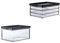 Mepal 2-TLG. Frischhaltedosen Starter-Set Meat and Cheese Omnia Vorratsdose - Käsedose - ideal für die Aufbewahrung von Lebensmitteln - Luftdicht & spülmaschinenfest - Nordic Black