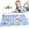KADAYAYA Puzzle Track Toy Vehicle Playset for Kids Age 3-6 Rail Airplane Slot Car Track Jigsaw Toy for Toddler 3 4 5 Plastic Puzzle with Rail Car Educational Toy Puzzle for Kids Age 5-8 Birthday Gift