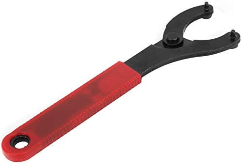 Adjustable Pin Spanner, Bike Bottom Bracket Wrench Bike Sprocket Remover Bottom Bracket Freewheel Tool with Rubber Handle Bike Cassette Removal Tool