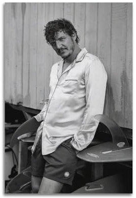 TeDe Schauspieler Pedro Pascal Retro Stern Poster Dekoratives Gemälde Druck Leinwand Wandkunst Wohnzimmer Schlafzimmer Poster Gemälde 20 x 30 cm Unrahmen-Stil