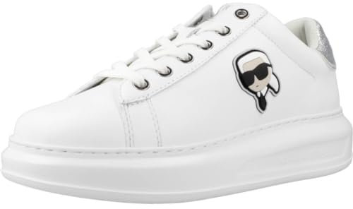 KARL LAGERFELD Kapri Karl Nft Lo Lace Sneaker Damen Weiss/Silbern - 39 - Sneaker Low Shoes