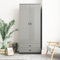 URBNLIVING Glossy Tall 2 Door Wardrobe Bedroom Storage with Hanging Rail Modern Furniture