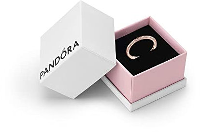 PANDORA ME 14K Rose Gold-Plated Pavé Ring With Cubic Zirconia, Size 44, With Gift Box