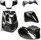 Mezoly Verkleidungskit Piaggio Zip 2000 SP Schwarz Metallic - Modernes 5-teiliges Verkleidungsset für sportlichen Look. Passend für Piaggio Zip 2000 und Zip SP 2000. Einfach zu montieren.