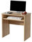 Home Source Compact Computer Office Desk PC Laptop Table, Study Gaming, Oak Effect, 80cm