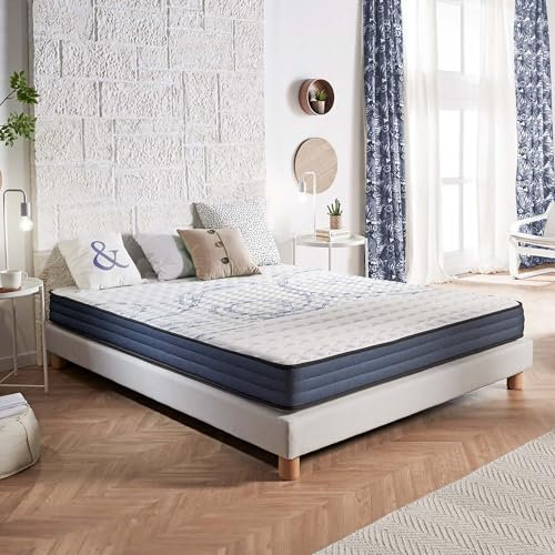 Naturalex Matratze 140x190 cm Perfect Dream Kaltschaummatratze Härtegrad H2 - Öko-Tex Zertifiziert - Latex Blue 7 Zonen Matratze Höhe 21 cm - Made in EU