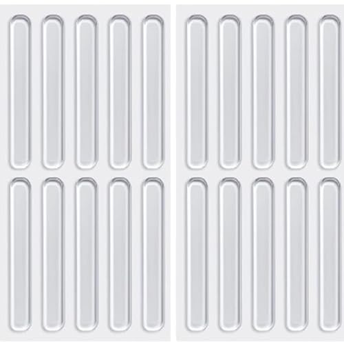 JCKD 20-Stücke transparenter Gummischutzpuffer, Selbstklebender elastischer Puffer, transparenter Silikonschutzpad, Wand selbstklebend, verwendet für Möbel und Türen, Schubladen, Schränke, Laptops