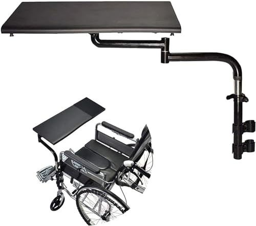 XFQZJG Rollstuhltablett, ergonomischer Rollstuhl-Computertisch, einstellbare Entfernung und Höhe, Universaltabletts, abnehmbares Rollstuhl-Schoßtablett, Tisch