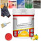 Vgpbphj Nante Wind Paint, Quick-Dry Anti-Slip Water-Based Floor Paint, Gold Silk Waterproof Epoxy Floor Paint for Interior & Exterior (Red)