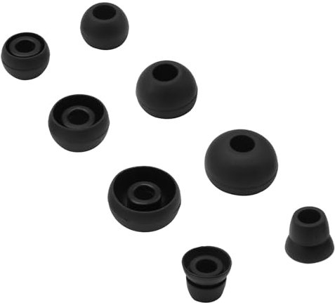 Replacement Silicone Eartips Silicone EarBuds Ear Tips Eargels For Powerbeats 2 / Powerbeats 3 Monsterbeats Beats by dre Wireless Earphones - Set of 8 (Black) 5.5-6.5mm Can Be Used