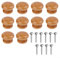 Poignée de meuble, adaptée pour les armoires de cuisine et tiroirs, bureaux, armoires chinoises, etc., poignée de meuble ronde en bois à tête de champignon