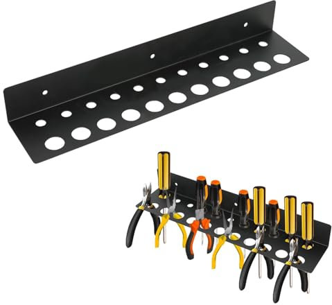 Screwdrivers Organizer, Metal Wall Mounted Hanger, Pliers Shelf Storage, Space-Saving Tool Organizer, Hand Tool Storage Solution, Workshop Tool Organization, Garage Tool Storage, Basement Tool Rack, T