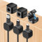 Alaoo 6 Stück Kabel Organizer, Kabelhalter Kabelclips, Feder Kabelklemmen Selbstklebend für Schreibtisch, Zuhause, Büro, Auto, USB (Schwarz)
