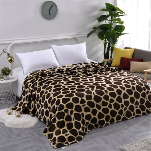 DOTBUY-SHOP Dicke Klassische Mode Flanell Decken, Weich Flauschig Kuscheldecke, Bequem Fleecedecke- Sofadecke, Winterliche Wärme Decke, Kuscheldecke für Sofas Betten Reisen (120x200cm,Leopard)