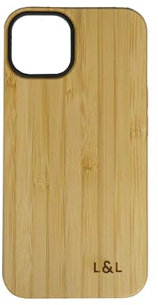 LOAM & LORE Holz-Bambus-Handyhülle für iPhone 14, echter Bambus, umweltfreundlich, stoßfest, kein Abfall, Holz-Schutzhülle für iPhone 14