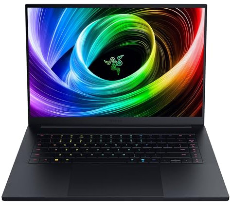 Razer Blade 16 (2025) - 16 Zoll AI Gaming Laptop - NVIDIA GeForce RTX 5060 - AMD Ryzen AI 9 365-16 QHD+ 240Hz OLED Display - 16GB LPDDR5X 8000 MHz - 1TB SSD - QWERTZ DE-Layout | Schwarz