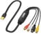 XMSJSIY Carte de capture audio vidéo USB 2.0 S Video RCA vers USB Enregistreur numérique CVBS VHS VCR vers convertisseur numérique pour lecteur DVD, ordinateur portable, PC, enregistrement bande - 1,2