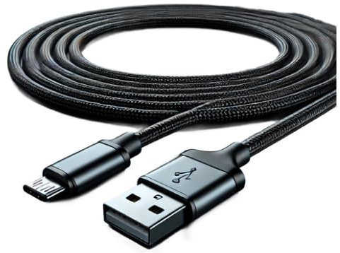 LockMingle Kindle Fire Tablet Charger Cable UK Nylon Braided Android Short Micro USB Charger Cable for Samsung Galaxy S6 S7 S5 J7 J5 (Black)
