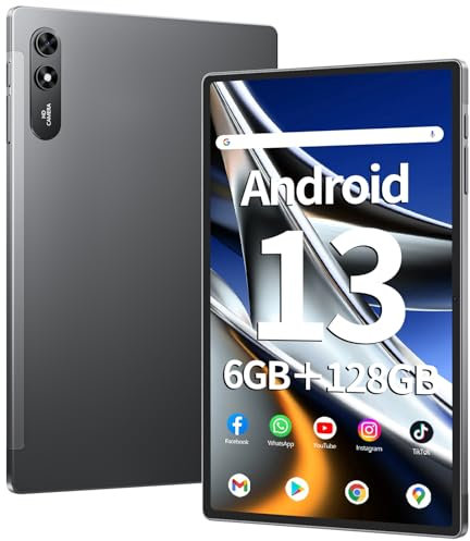SGIN Tablet 10.51 Inch 6GB RAM 128GB ROM Touch Screen Android 13 Tablet IPS 1200x1920 FHD Telephoto 5MP + 13MP Bluetooth 5.0 WiFi Battery 6200mAh